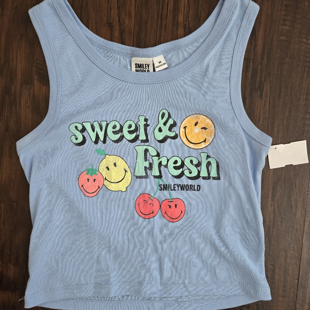 Trendy Y2K Tank Top Smiley